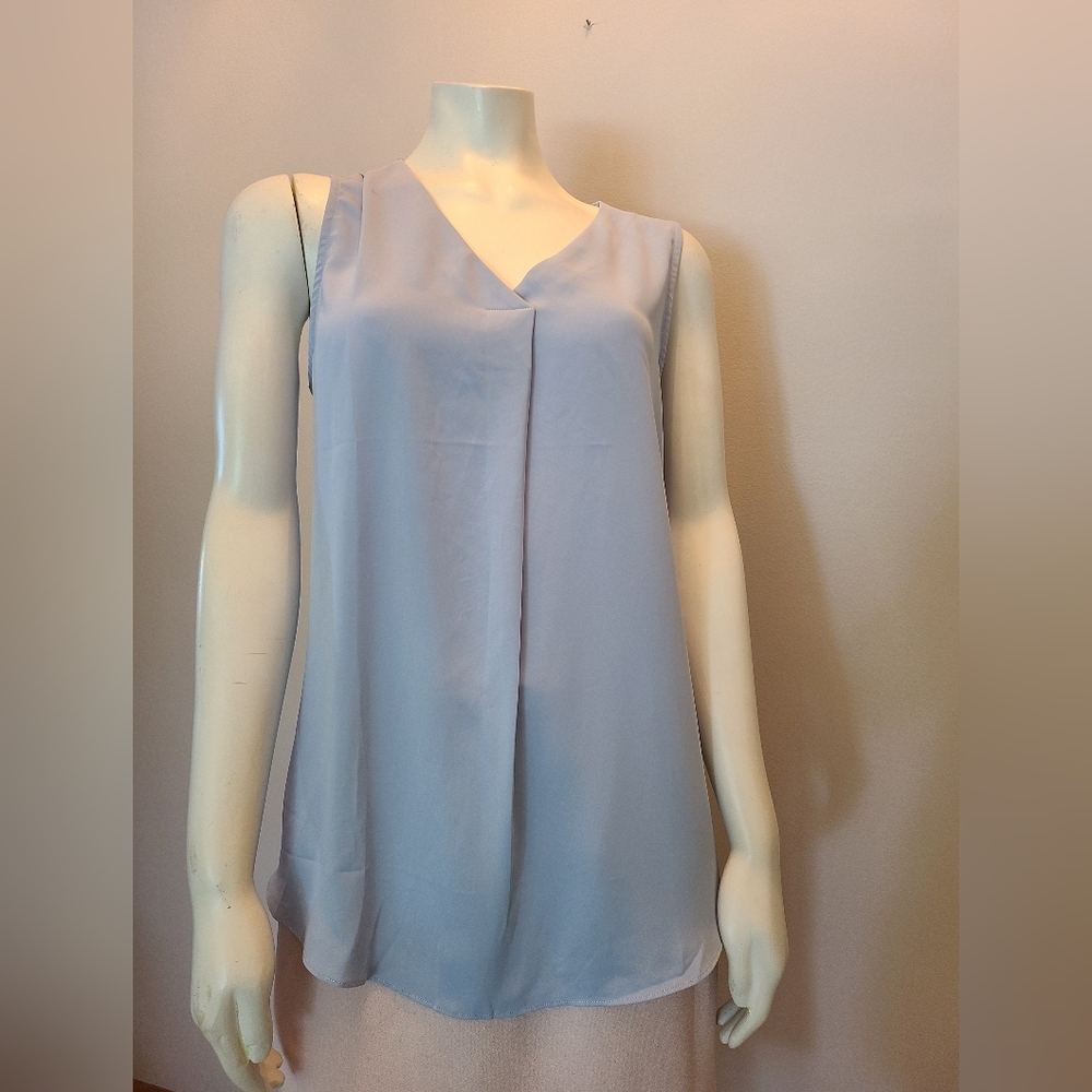 Powder Blue V-Neck Tank Top